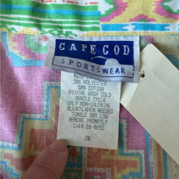 NWT VTG 80s Cape Cod‎ Sportswear Women’s XXL Button Up Vacation Shirt Summer - Picture 3 of 5